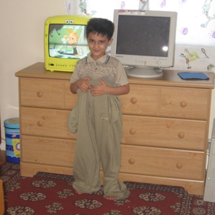 Hussein as a kid
