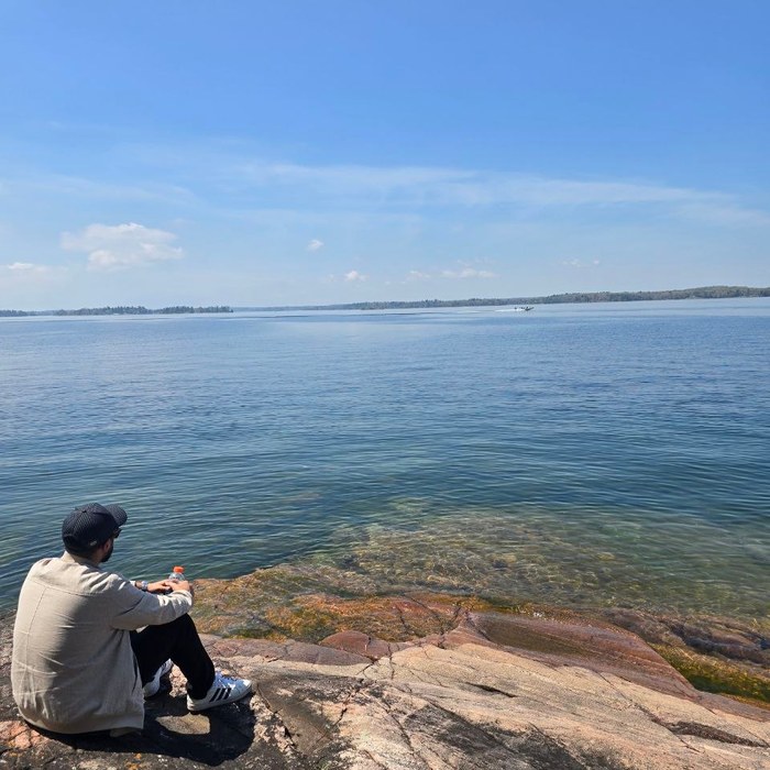 Hussein by the lake