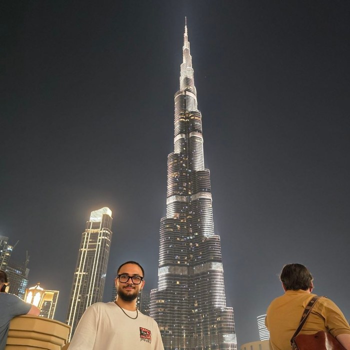 Hussein traveling in Dubai